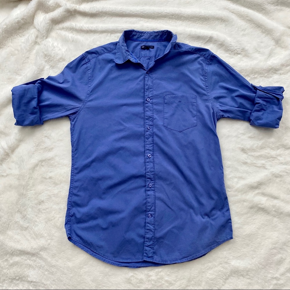 Gap Men’s Blue Slim Fit Button Down Shirt Medium